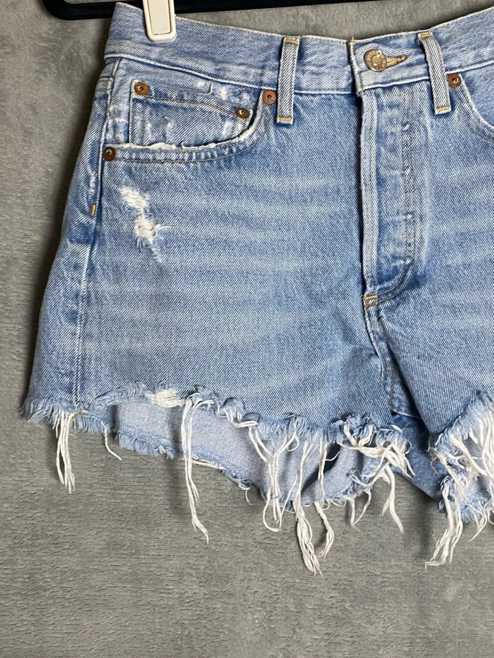 Agolde‎ 24 Parker long shorts Distressed Jean Shorts